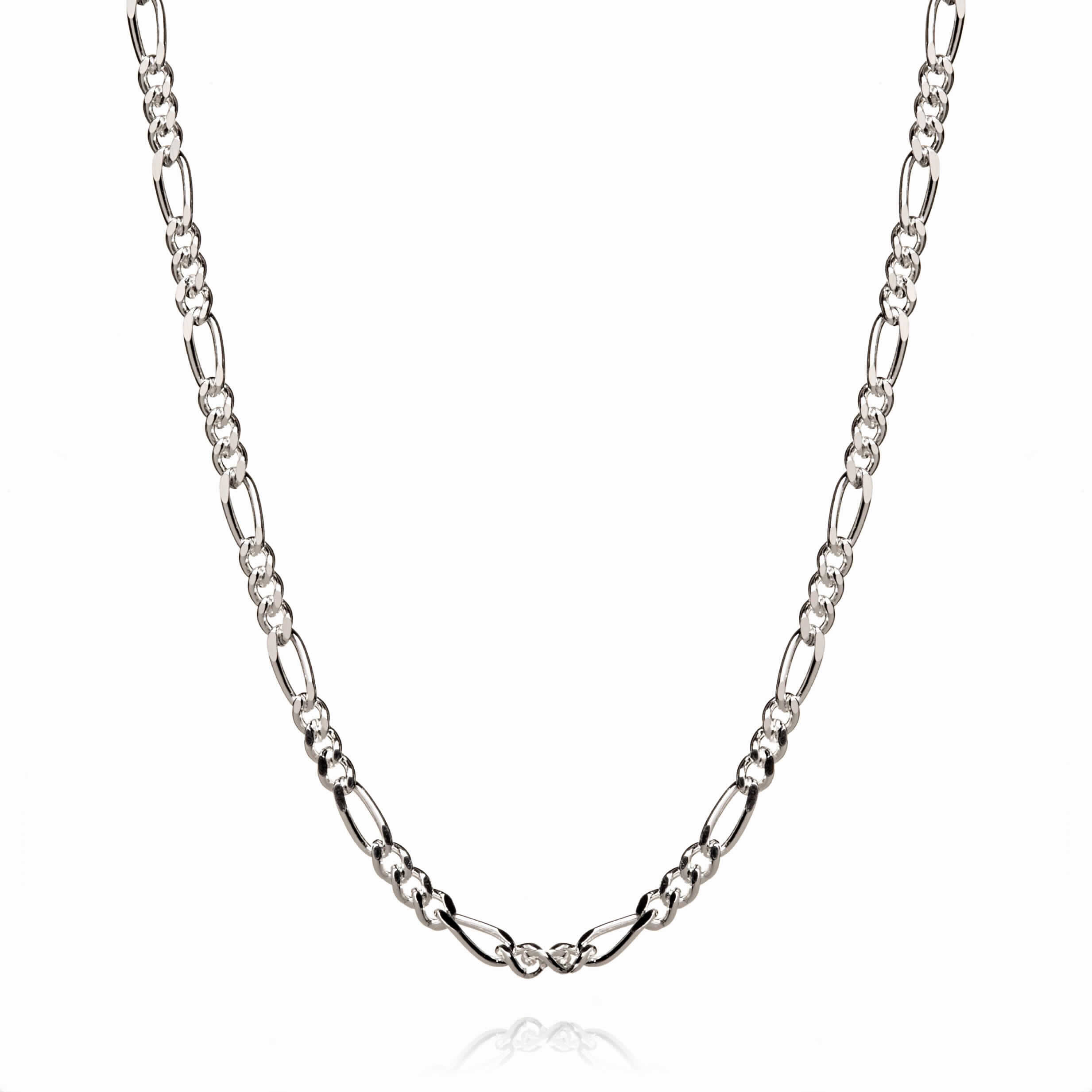 CADENA PLATA 3x1 45 cm
