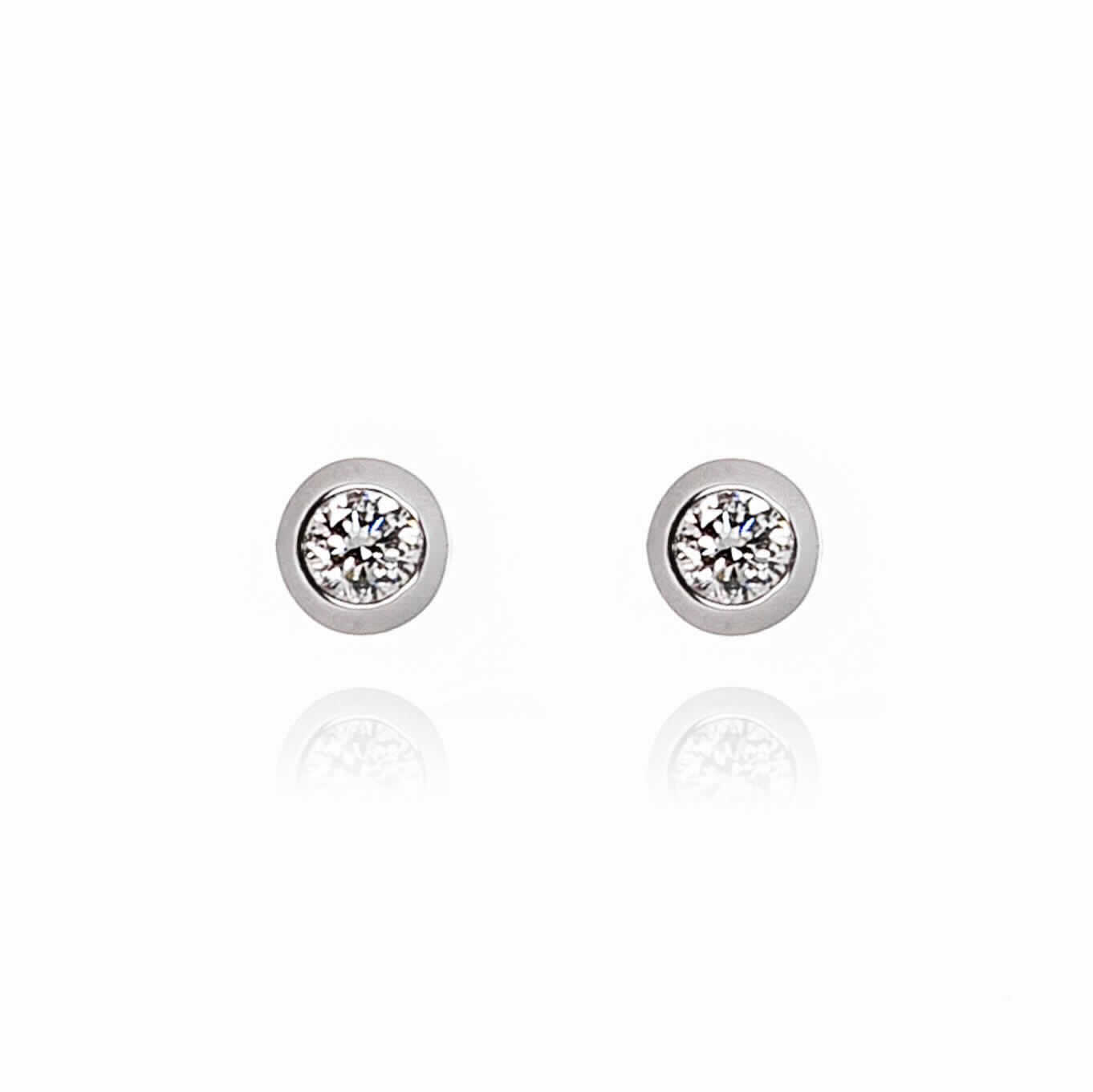 ** PENDIENTES O/B BTES CHATON 0.09 CT