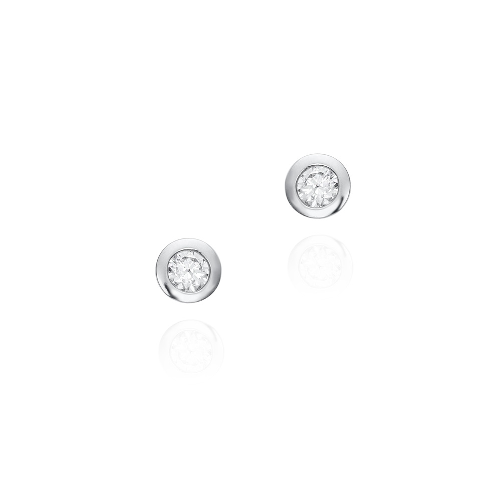 ** PENDIENTES O/B BTES CHATON 0.19 CT