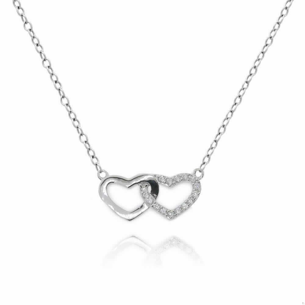 GARG. PLATA DOBLE CORAZON CIRCONITAS