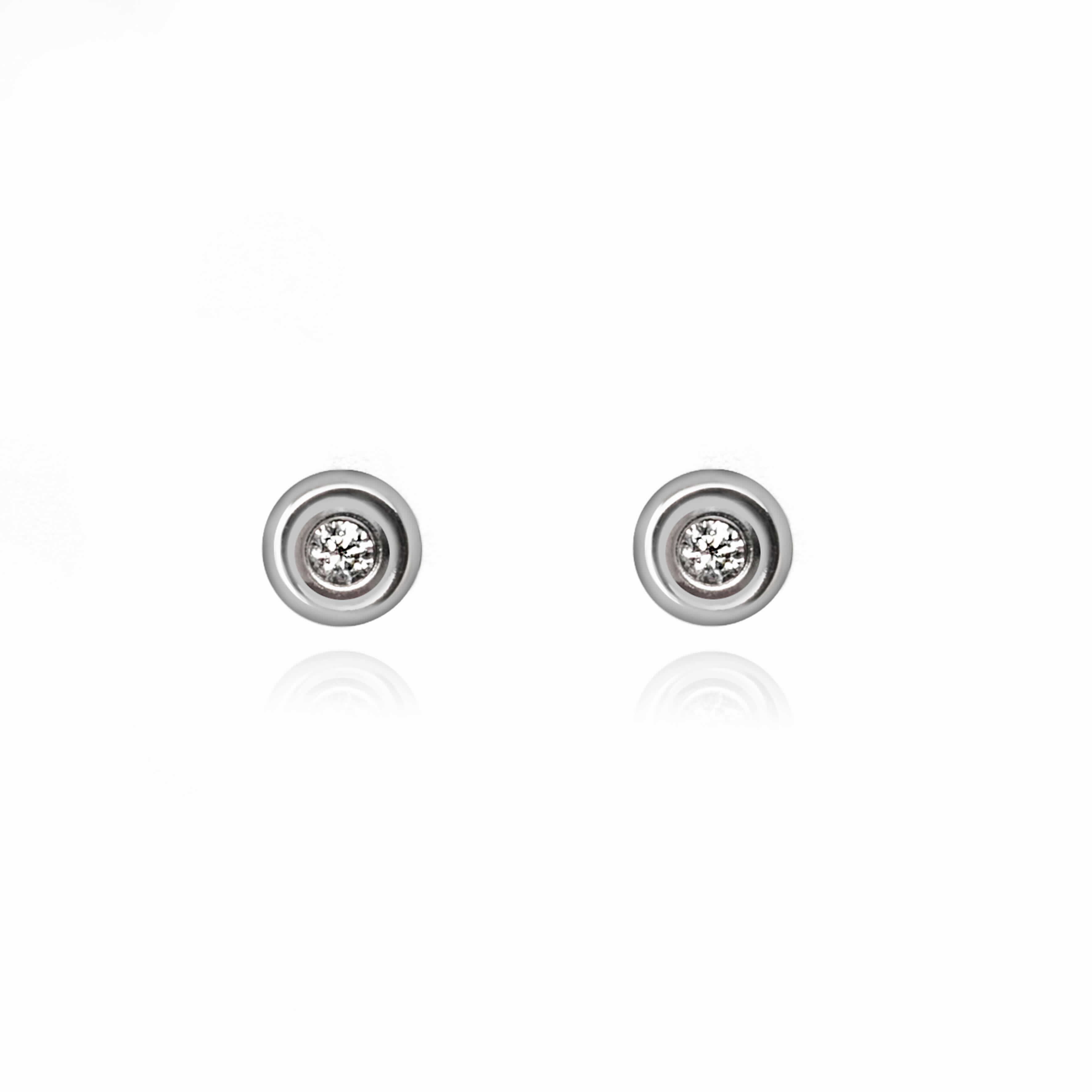 PENDIENTES O/B 9K CHATON BTE 0.10 SI2-H