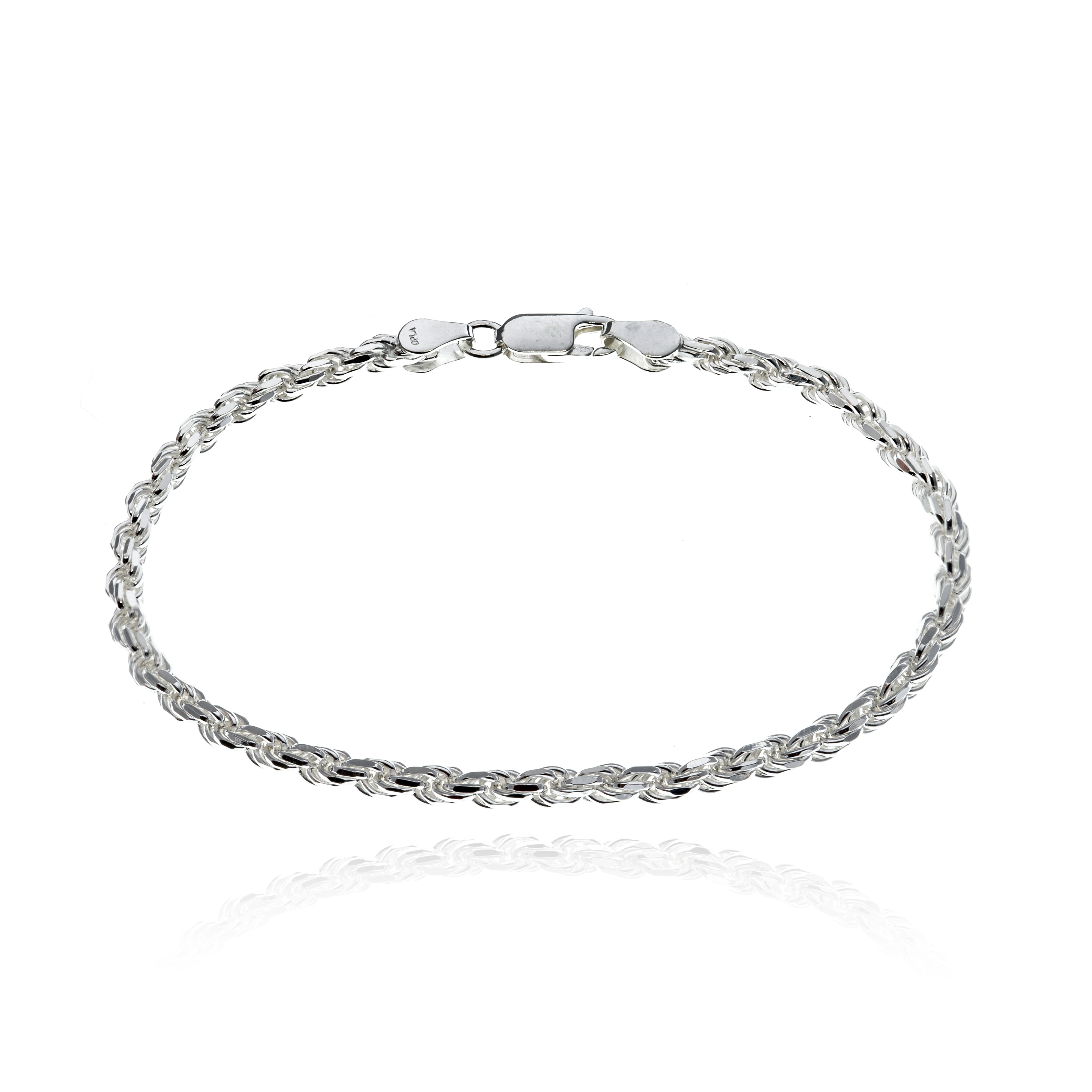 PULSERA PLATA CORDON 19 cm