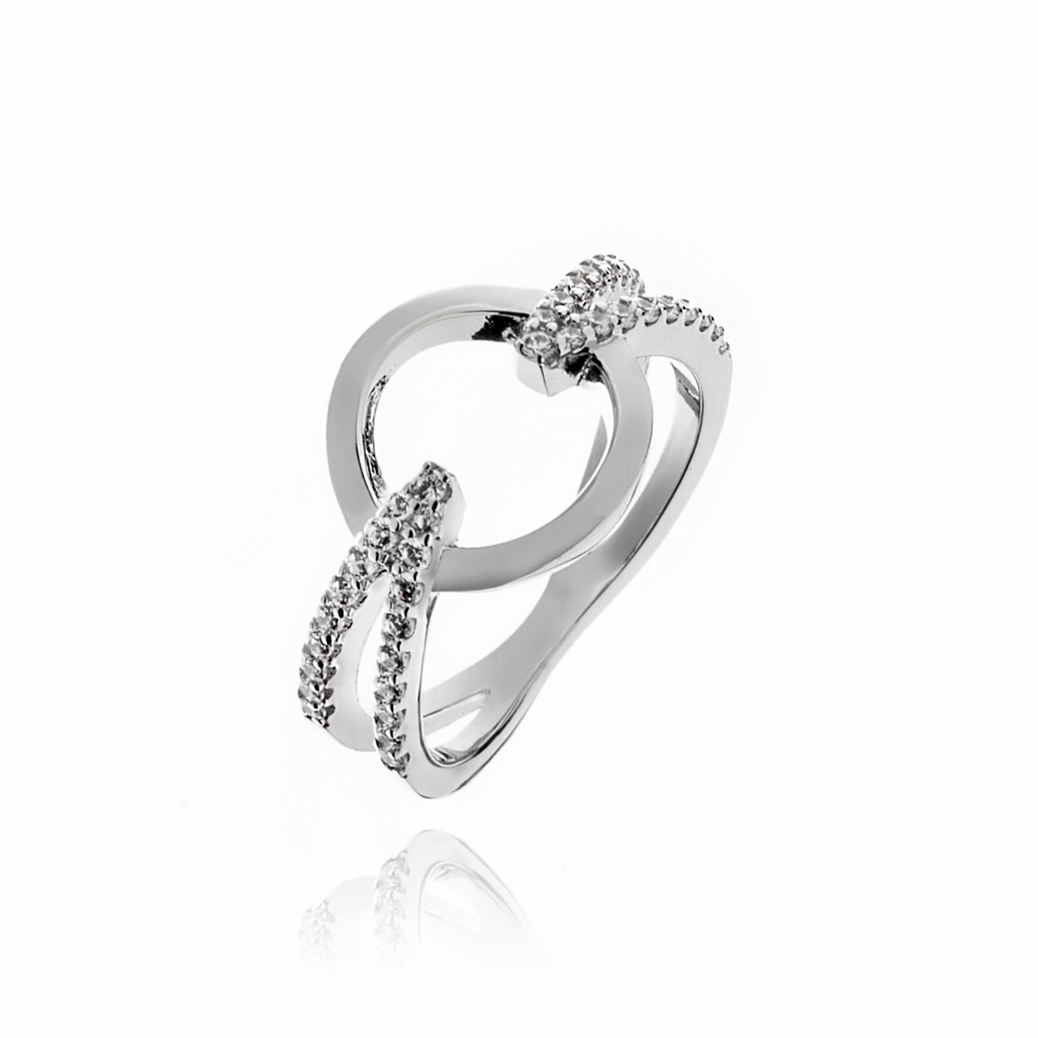 SORTIJA PLATA DOBLE BRAZO CIR CIRCULO 13