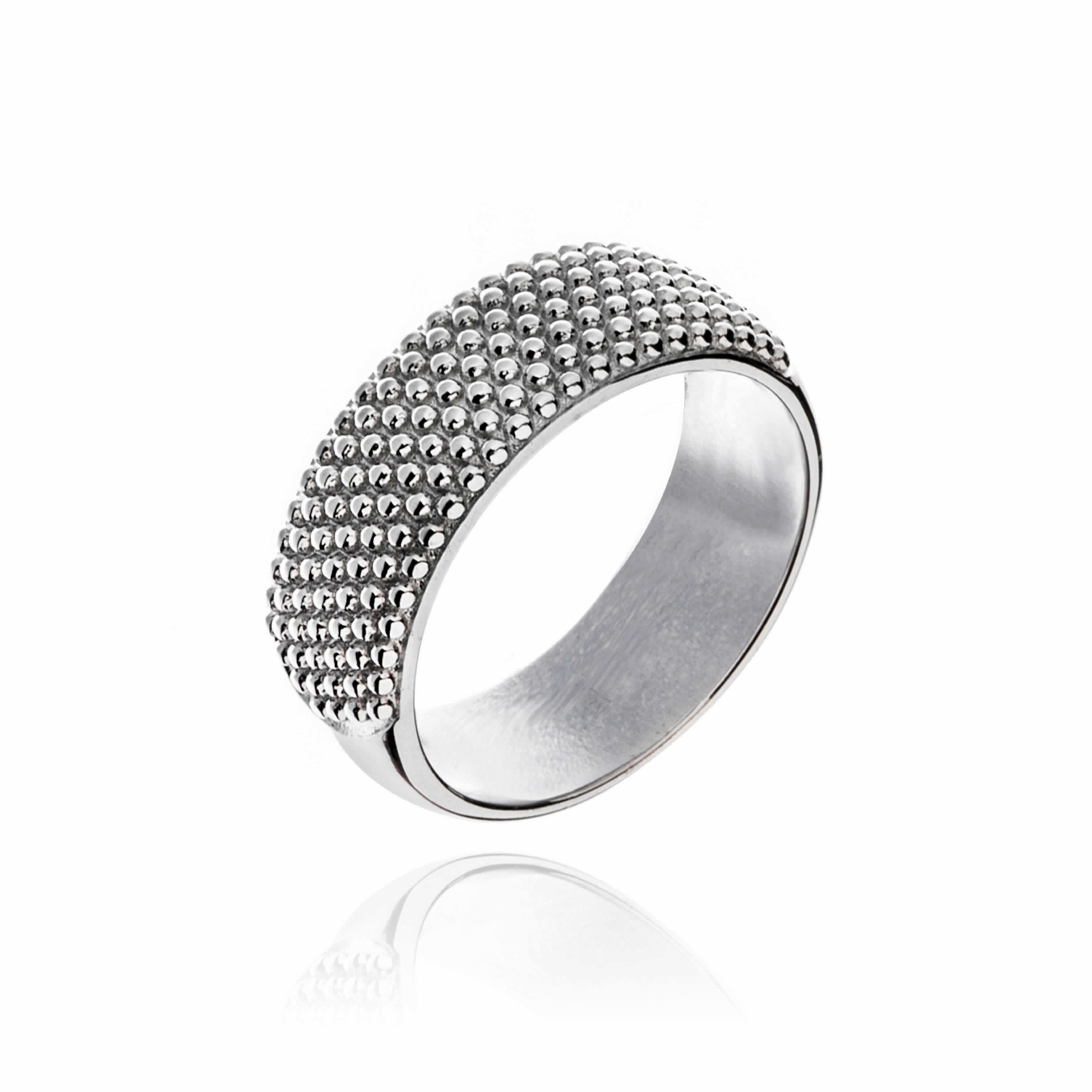SORTIJA PLATA GRANULADA 13