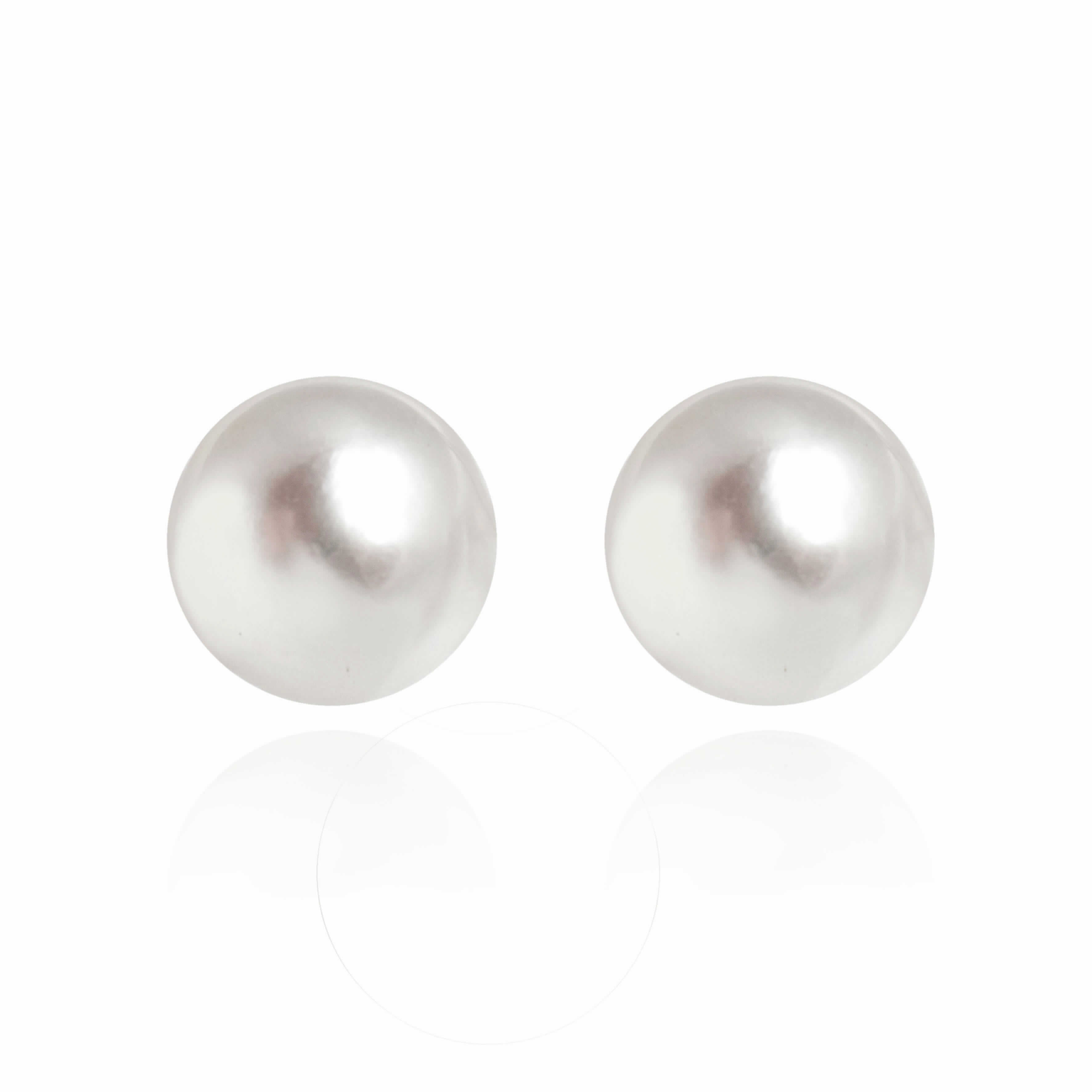 Pendientes perlas con oro de 18 Kilates