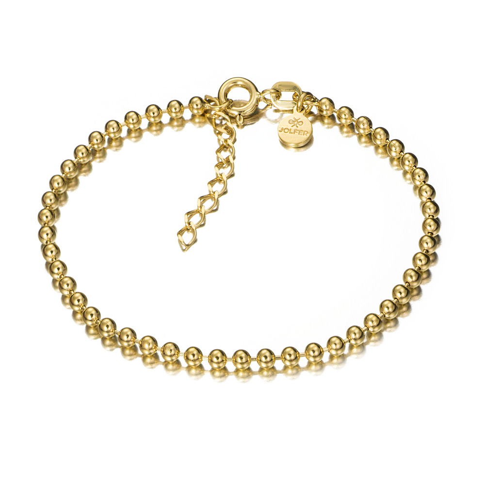 PULSERA PLATA CHAP. BOLITAS 16+3 CM