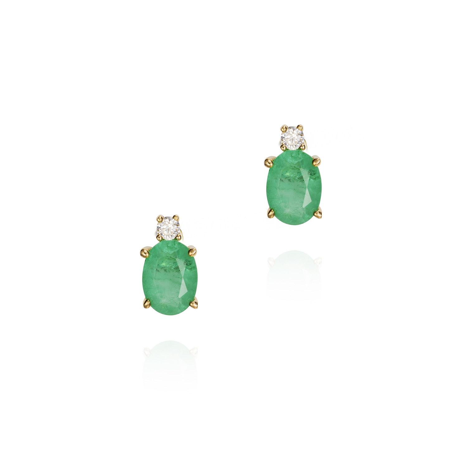 PEND. O/A 9K CUARZO VERDE OVAL 8*6 CIRC.