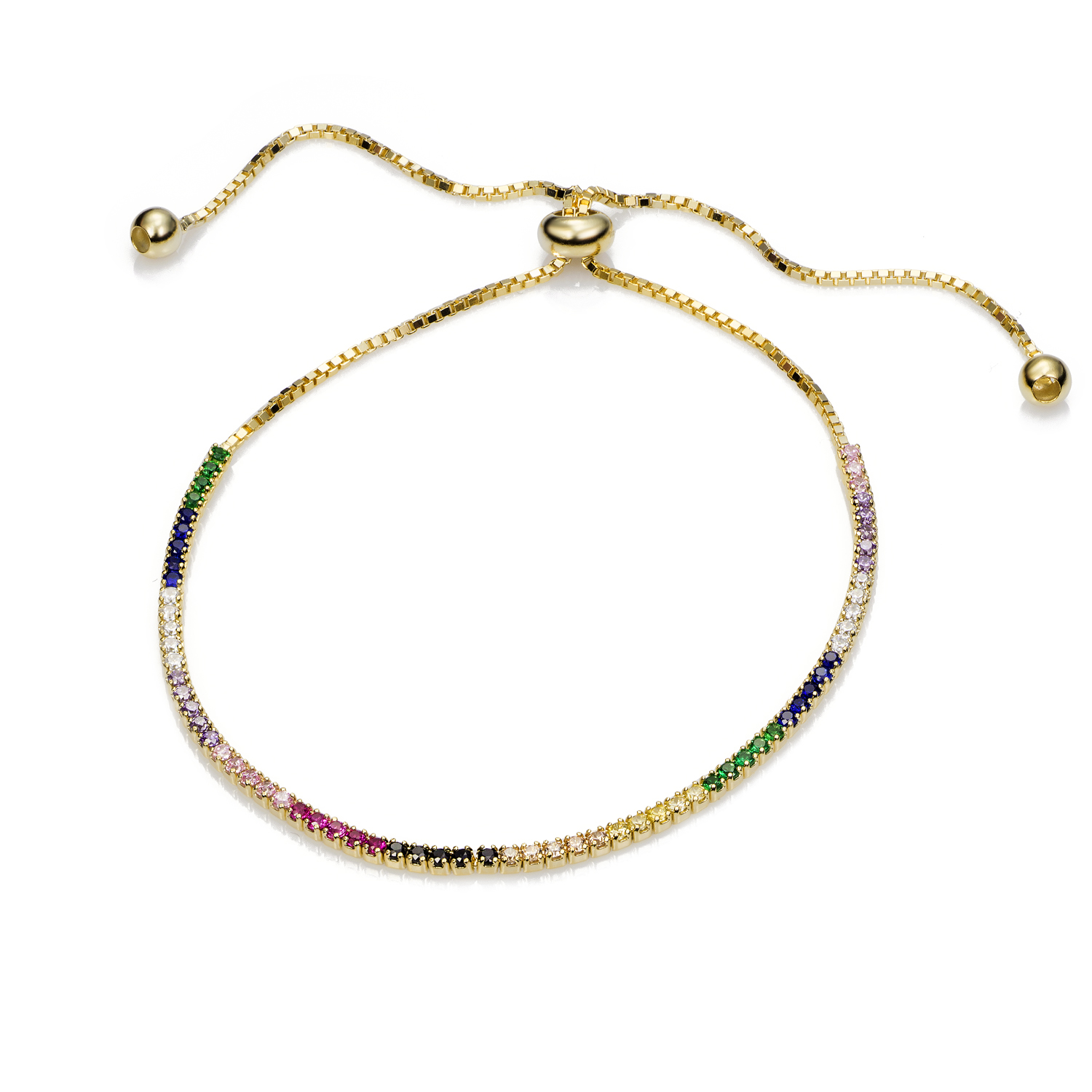PULSERA PLATA CHAP. P/MULTICOLOR