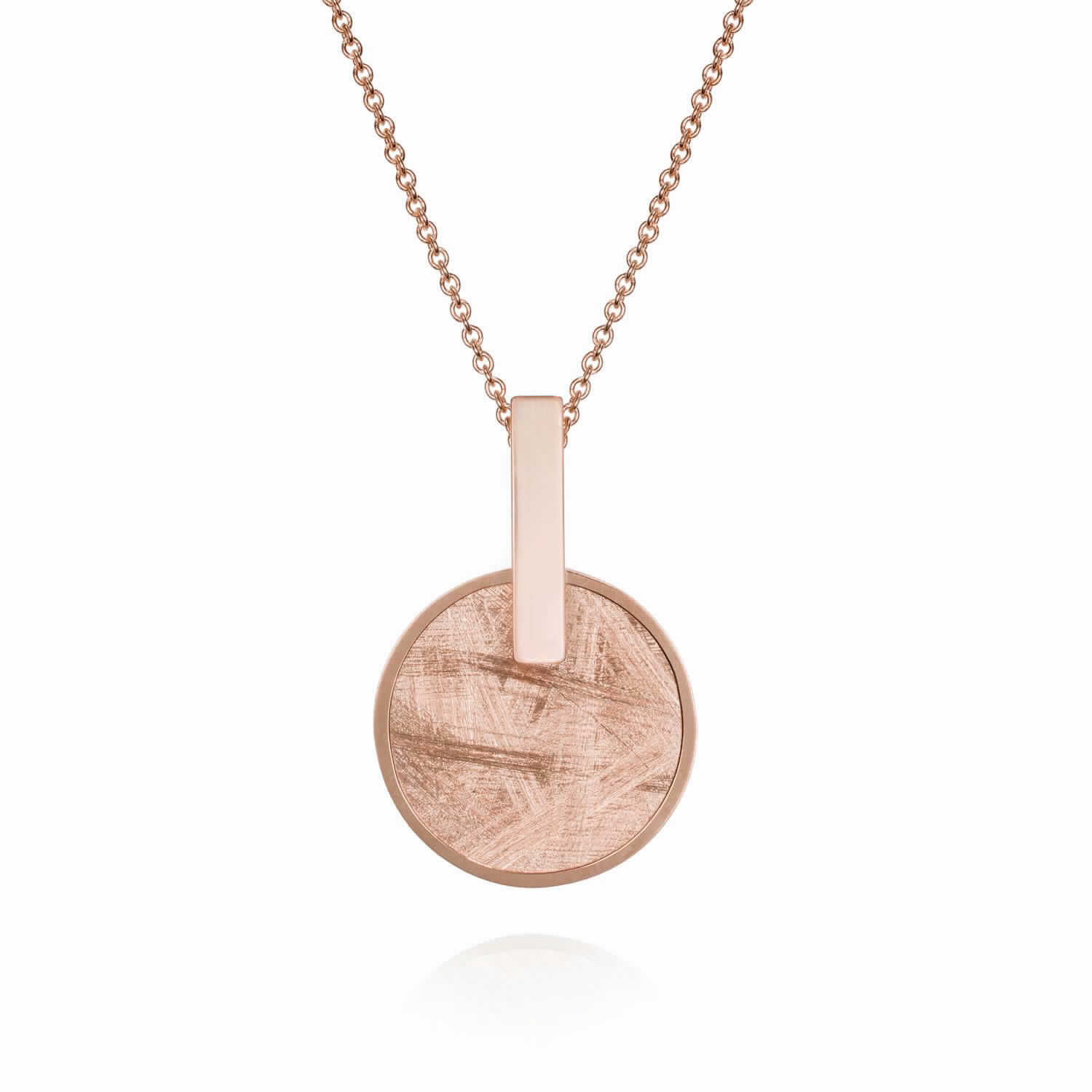CADENA PLATA COLG.ROSA REDONDO BARRA