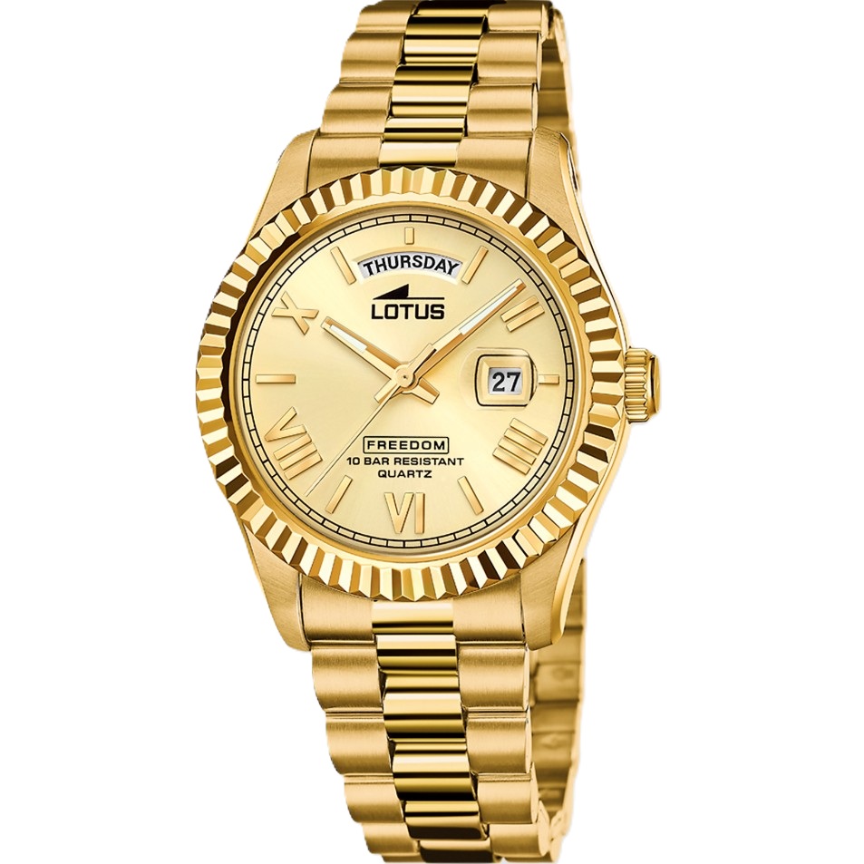 Reloj 3 agujas Lotus hombre acero 18857/1