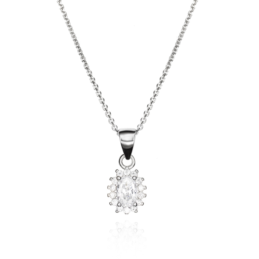 CADENA PLATA ROSETON P/BLANCA
