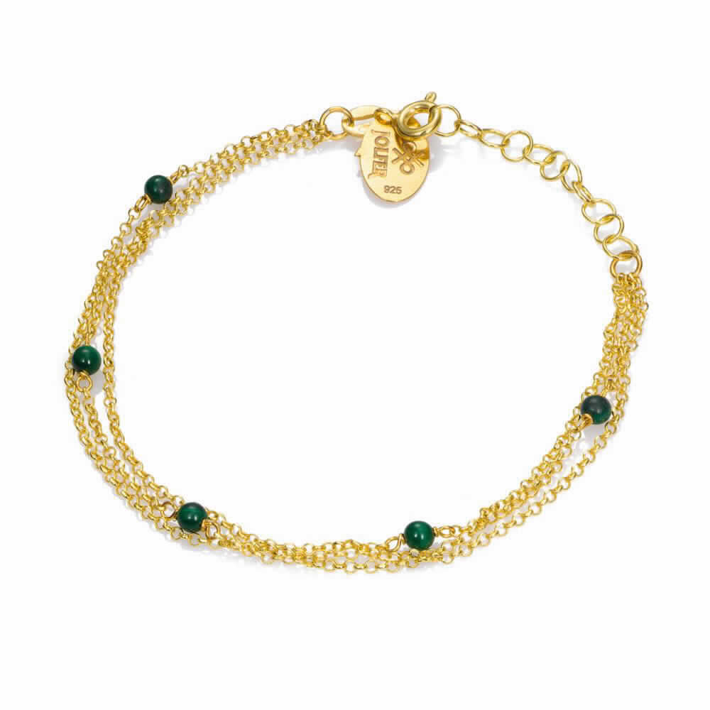 PULSERA PLATA CHAP. P/MALAQUITA