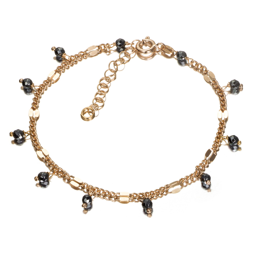PULSERA PLATA CHAP. ROSA P/NEGRAS
