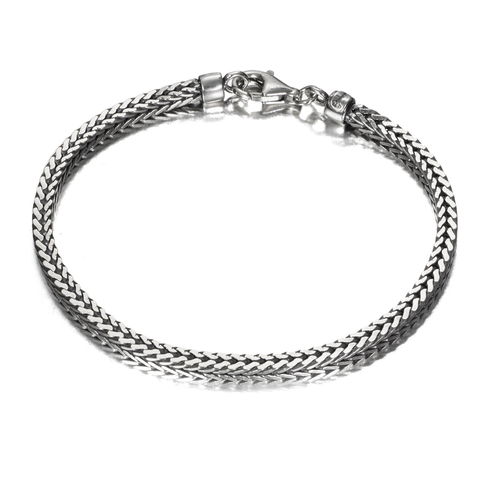 PULSERA PLATA CAB. ESPIGA RODIO