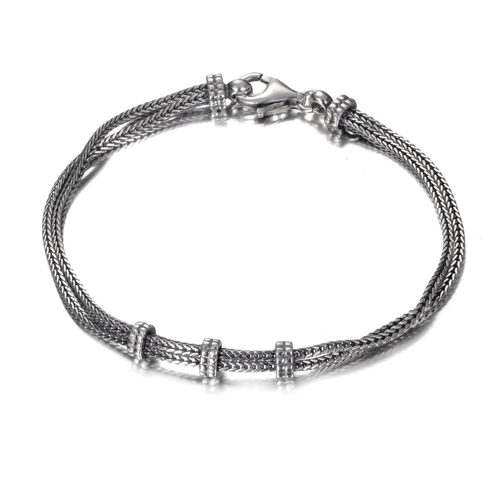 PULSERA PLATA CAB. RODIO