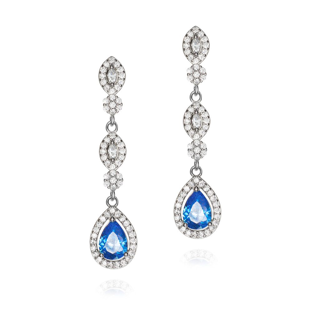 PEND. PLATA CIRCONITAS P/AZUL CLARO