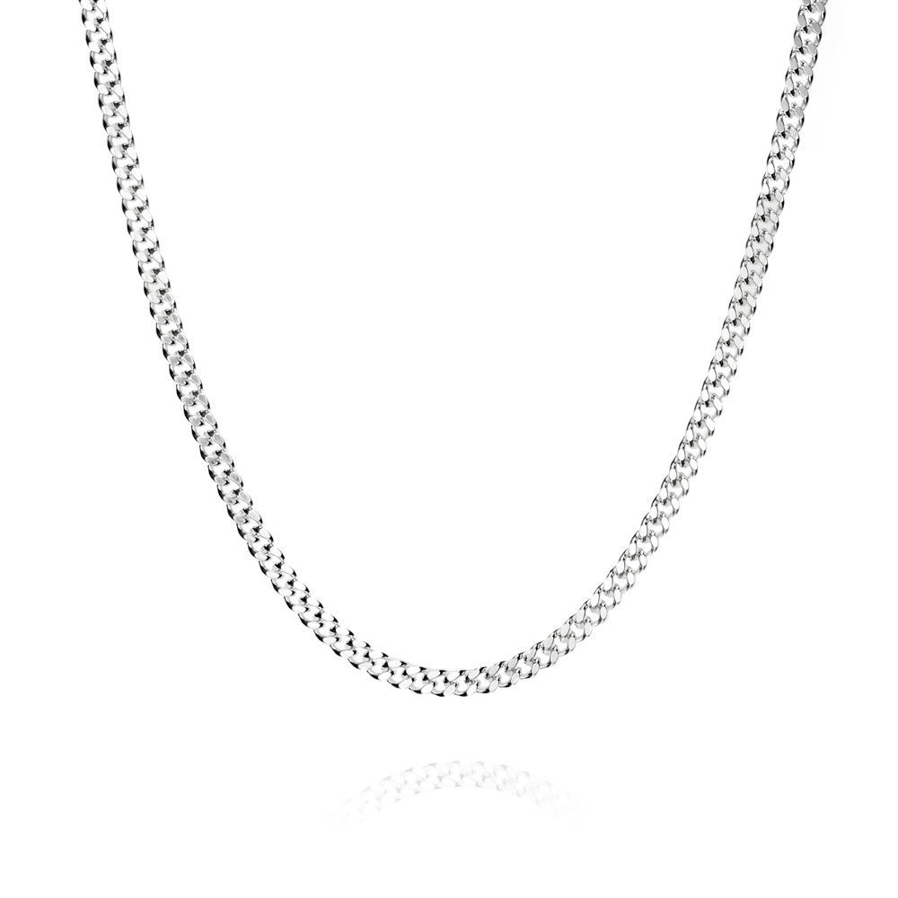 CADENA PLATA BARBADA 60 cm
