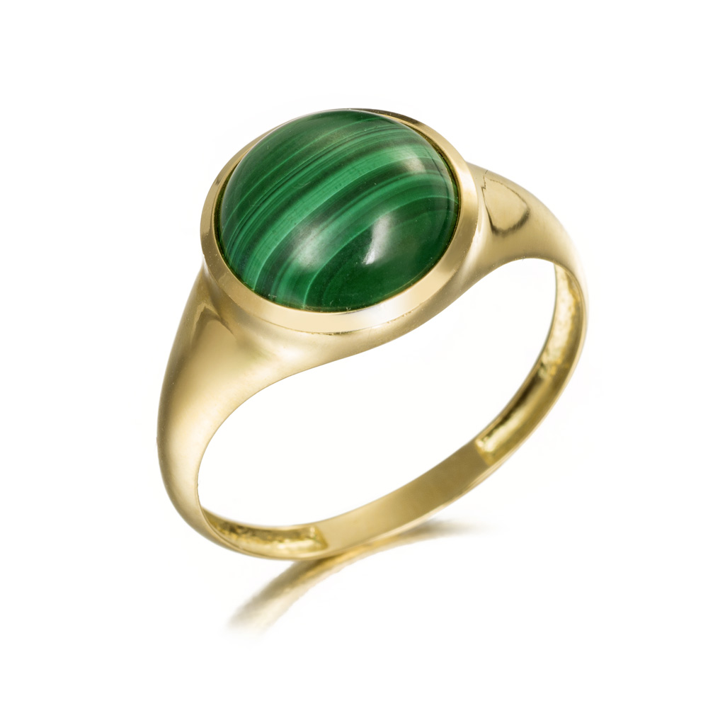 SORT.18K O/A SELLO MALAQUITA 15