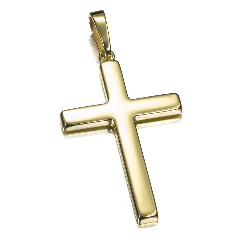 CRUZ 18K O/A CUADRADA 30 X 20 MM