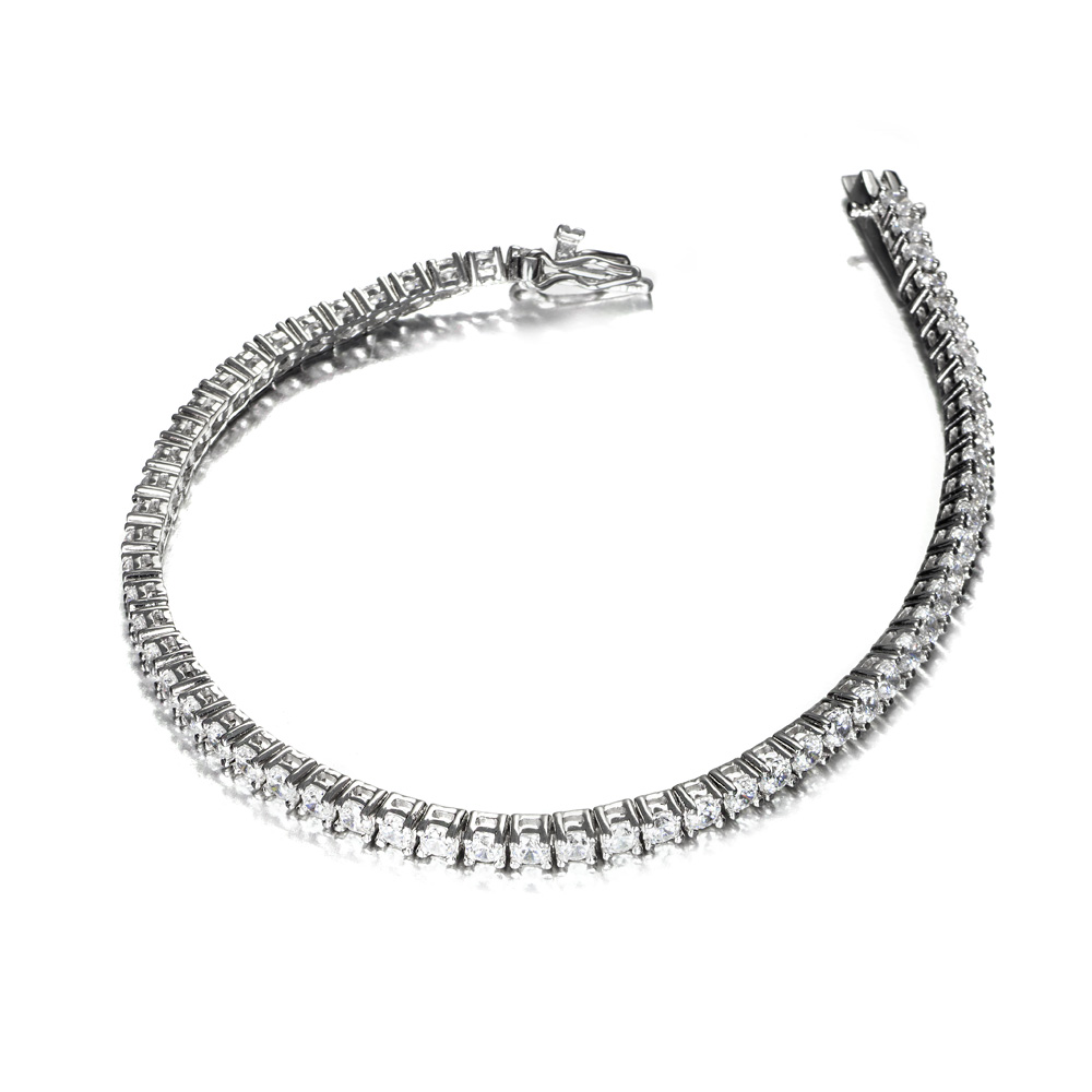 PULSERA PLATA RIVIERE 3MM CIRC.