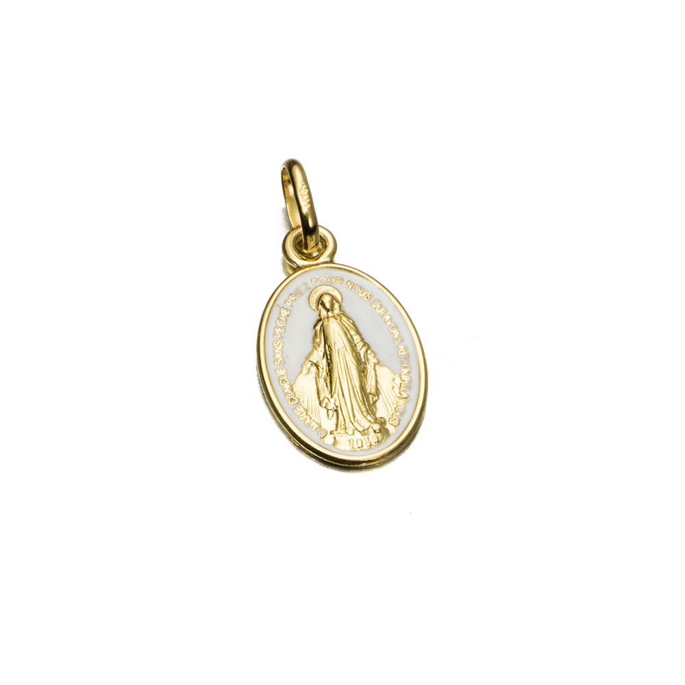 MED.18K O/A MILAGROSA BLANCO14X10MM