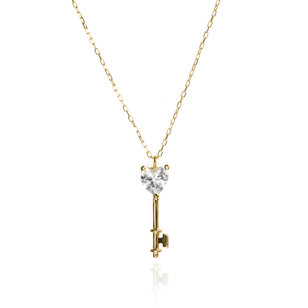 COLG. CAD O/A 18K LLAVE CIRCONITA