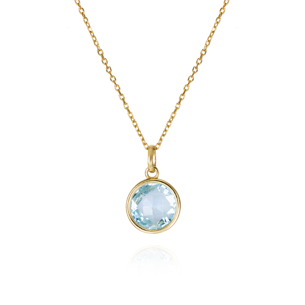 COLG.CAD 9K O/A TOP AZUL BRIOLET 8MM