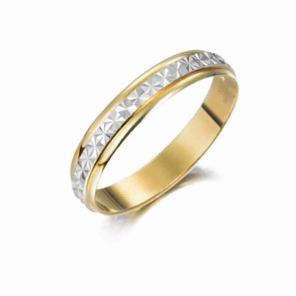 ALIANZA ORO 18K BIC.ESTRE 4MM LIGERA 14