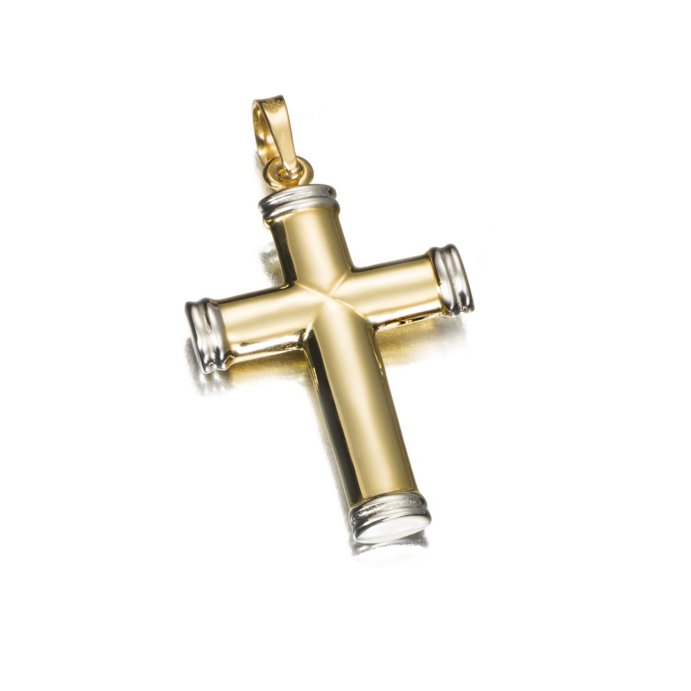 CRUZ BICOLOR 9K LISA TAPONES 26X18MM