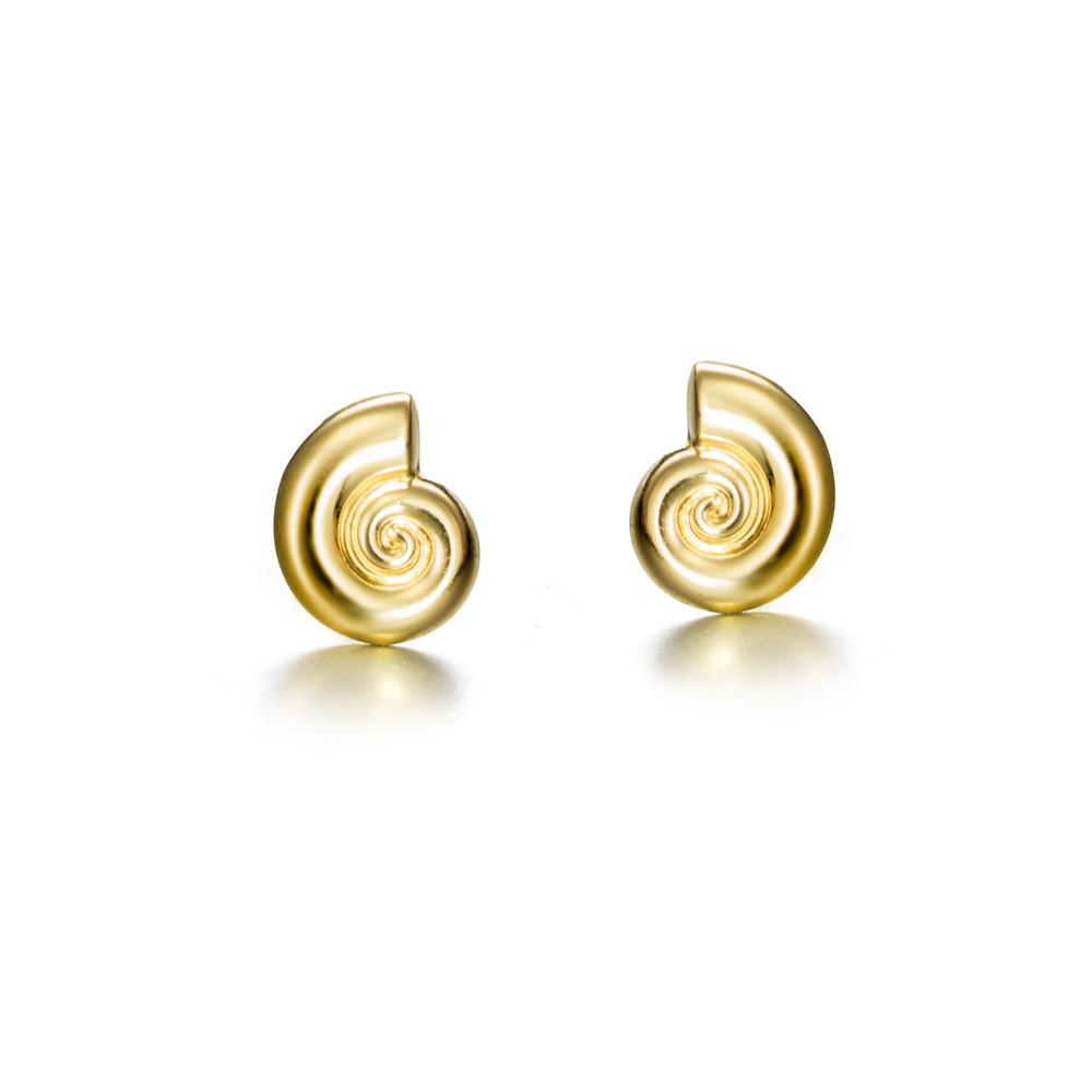 PEND.18K O/A FORMA CARACOLA LISA