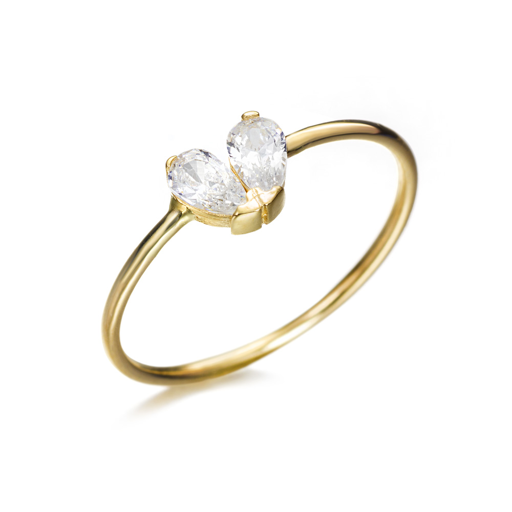 SORT.O/A 18K CORAZON DOS CIRC. 15