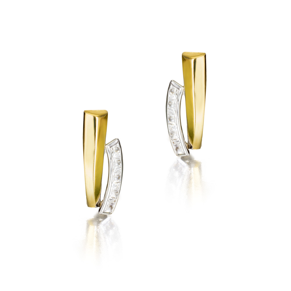 PEND. 18K BANDAS BICOLOR BRILLO