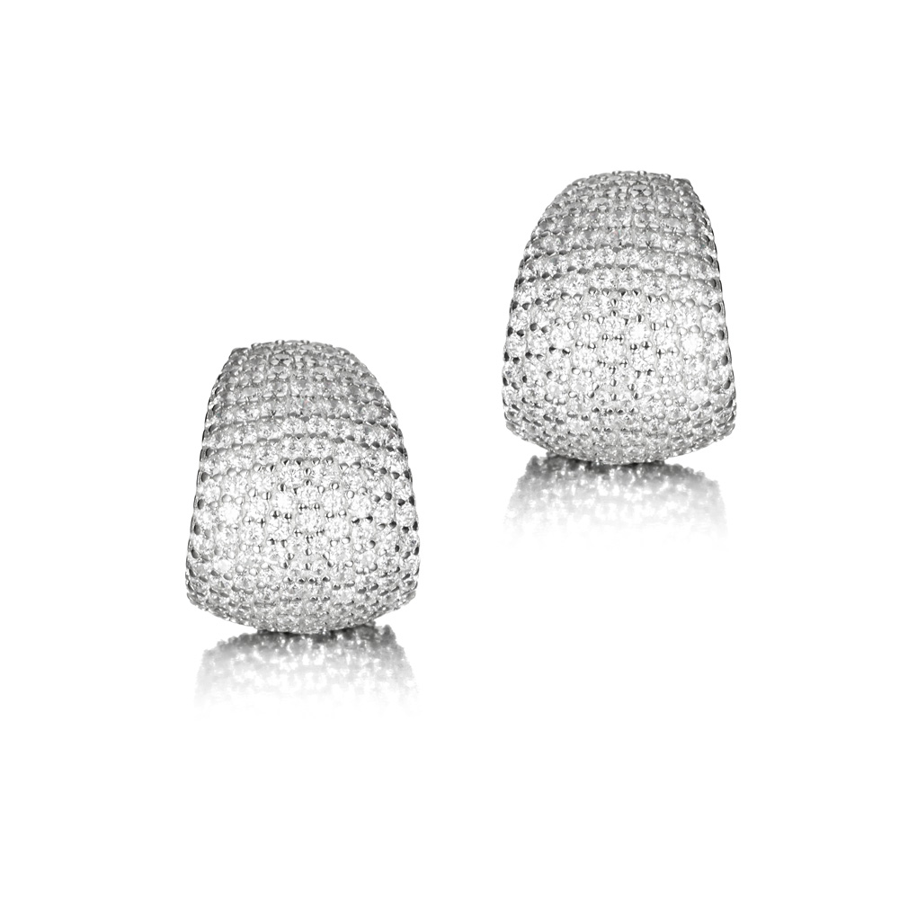 Aros de plata pavé de circonitas
