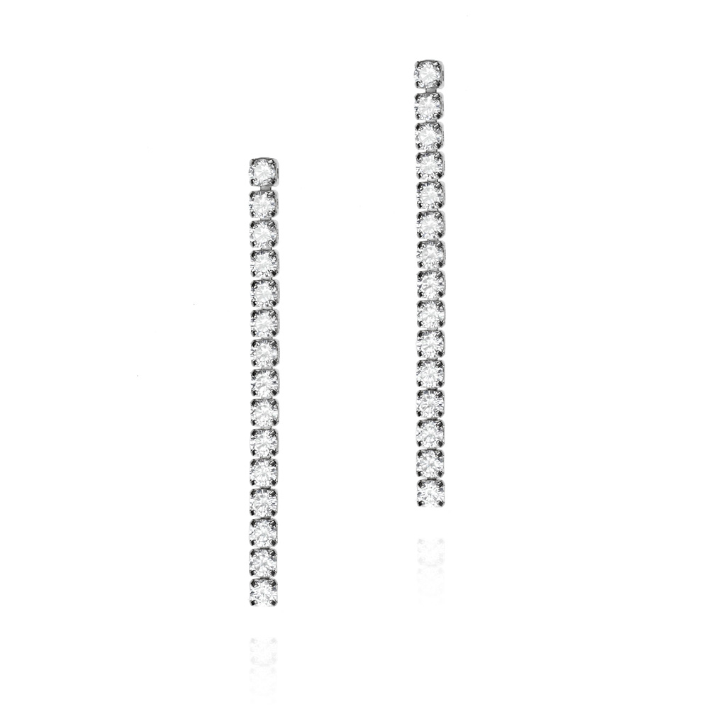 Pendientes de plata con circonitas