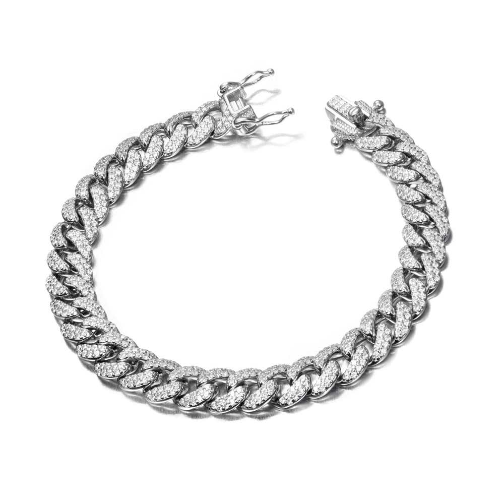 Pulsera de plata circonitas pavé