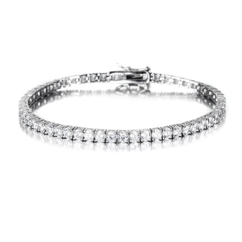 Pulsera de plata riviere circonitas 3 mm