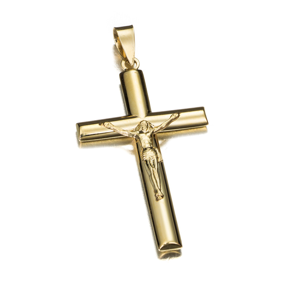 Cruz de oro 9K con Cristo 34x20 mm