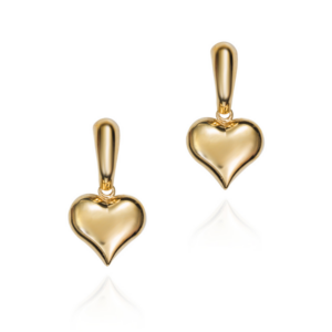 Pendientes de oro 9k corazón